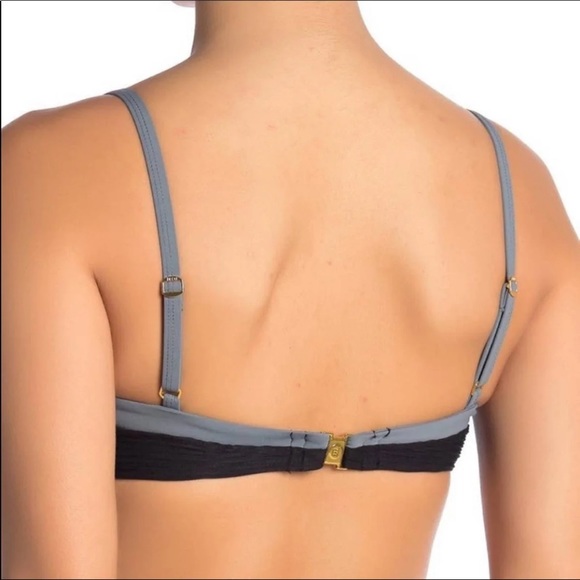 Rod Beattie BLEU Ribbed Colorblock Adjustable Strap Padded Bikini Swim Top - Picture 3 of 5